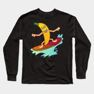 Banana Surfing Long Sleeve T-Shirt